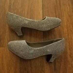 Sparkly Silver Girls High Heels